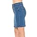 Wax Women's Juniors Denim Pencil Skirt with Exposed Button Fly and Stacked Waistband, Medium, s