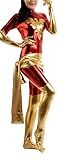 Seeksmile Women's Shiny Metallic Lycra Phoenix Zentai Catsuit