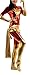 Seeksmile Women's Shiny Metallic Lycra Phoenix Zentai Catsuit