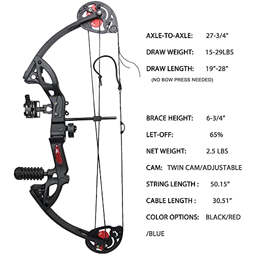 Archery Compound Bow and Arrow for Beginner and Youth，Bowfishing and