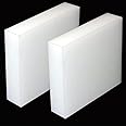 DIYDIYShop 2 Pcs HDPE Plastic Sheet 1 inch Thick,Size 3 x 4 inch,High-Density Polyethylene(HDPE) Plastic Block for Machining,Home Improvements,DIY Projects (White)