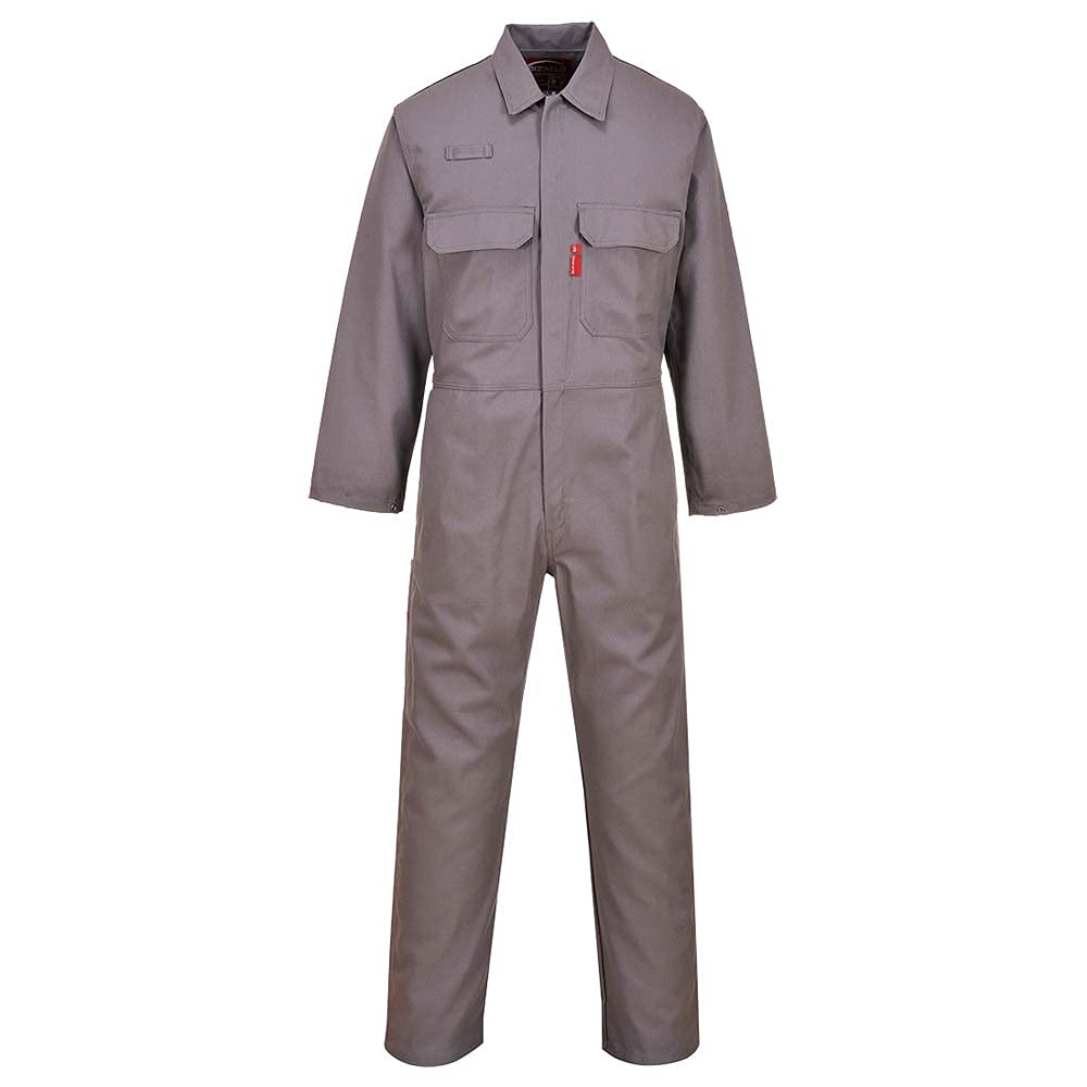 Portwest BIZ1 Men's Protective Workwear Overalls Bizweld FR Coverall Grey, Small