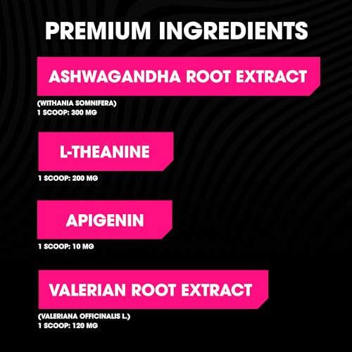 ADVANCED SLEEP – MAGNESIUM SLEEP SUPPLEMENT WITH ASHWAGANDHA AND L-THEANINE – VEGAN, SUGAR FREE, LOW CARB SLEEP DRINK MIX – MELATONIN FREE SLEEP AID (HIBISCUS)