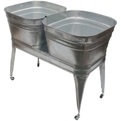 square galvanized tub