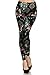 Always Womens Juniors Fleece Lined Multicolor Printed Stretch Fit Ankle Leggings, Black Multi Jeweled, One Size