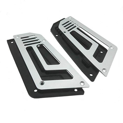 Heinmo 1 Set Front and Rear Motorcycle Foot Pegs Silver Footrest Step Motorbike Pedals Foot Pegs For Yamaha T MAX T-max 530 (Silver)