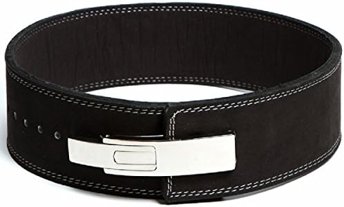 PDX Fitness PowerLifting Belt | Weight Lifting Belt With Heavy Duty Quick Release ON/OFF Lever Buckle - FREE STRAPS INCLUDED (Large, Lever Buckle)