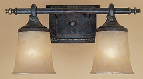 Designers Fountain 97302-WSD 2-Light Bath Bar, Weathered Saddle Austin