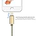 Dual USB Charging Cable,Wollony Durable 2 in 1 Magnetic Nylon Braided Lightning to USB Cable + Micro USB Cable Fast Charge Cord for iPhone iPad Android Samsung Nokia HTC LG(3.6ft,Gold)