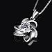 B.Catcher Silver Necklace for Women Clover Pendant Necklace 925 Sterling Silver Cubic Zirconia with 45cm Chain