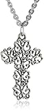 Bob Siemon Pewter Butterfly Cross Pendant Necklace, 20