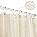 subrtex Shower 72 X 72 Inches Striped Liner Curtain with Grommet Holes for Bathroom Decor Beige