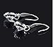 925 Sterling Silver Dangle Earring 9mm Round Cut Pure Brilliance Cubic Zirconia Drop Earrings for Women Girls (White)