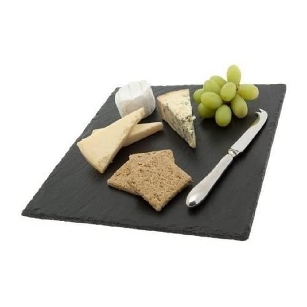 The Just Slate Company PZY4301 Rectangular Cheese Board (Chalk Inc),Black,35cm x 25cm