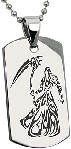 ステンレススチールharbinger死神刻印犬タグペンダントネックレス