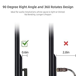 90 Degree Optical Audio Cable 2 feet, Optical Sound