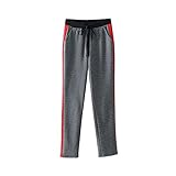 JIANGTAOLANG Casual Side Stripe Plaid Pants