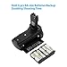 Powerextra BG-E7 Battery Grip + AA-Size Battery Holder for EOS 7D Digital SLR Camera Work with LP-E6 or 6 AA-Size Battery