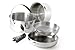 GSI Outdoors Glacier Stainless Steel Cookset Lightweight, Nesting Design with Pots and Pan for Car Camping and RVs