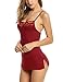 Avidlove Women Sexy Lingerie Chemise Sleepwear Lingerie Wine Red