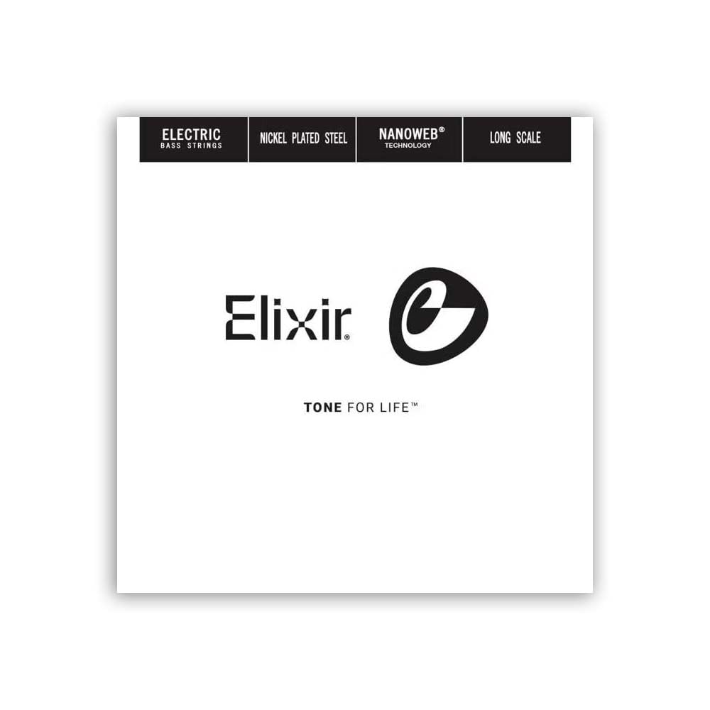 Elixir Strings Electric Bass String NANOWEB Coating, .100, Long Scale