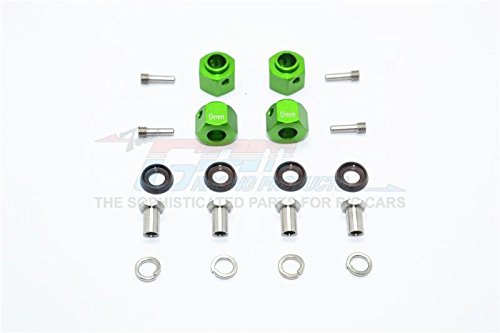 Traxxas TRX-4 Trail Defender Crawler Upgrade Parts Aluminum Wheel Hex Adapters 9mm - 4Pcs Set Green