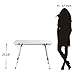 Camp Field Camping Table with Adjustable Legs for Beach, Backyards, BBQ, Party and Picnic Table (SilverA)