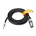 Tisino Balanced 3.5mm 1/8 Inch TRS Stereo to XLR Male Interconnect Audio Cable - 10 Feet