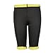 CROSS1946 Hot Thermo Sweat Neoprene Capri Slimming Pants Leggings Sauna Suit Body Shaper Weight Loss Black&Yellow,3XL