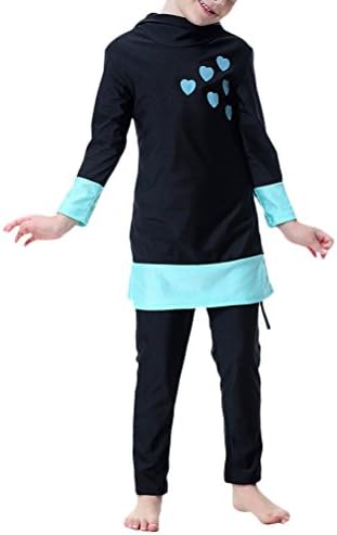 Zhuhaitf Children Girls Muslims Swimsuits Full Body Sports Islamic Swimwear with Swimming Cap