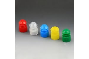 Globe Scientific 116152G Polyethylene Flange Plug Cap for Test Tubes, 16mm Size, Green (Pack of 1000)