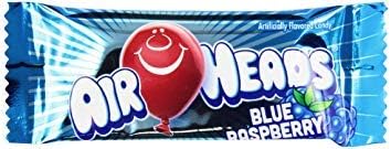 Airheads Candy Mini Bars Individually Wrapped Bulk Bag 3 Pounds By Color (Blue Raspberry)