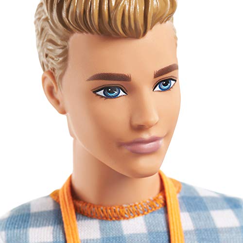 Barbie GJB62 - „Spaß auf dem Bauernhof“ Ken Puppe mit blonden Haaren und Ferkel, Mehrfarbig – Bild 3
