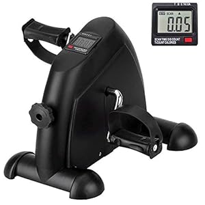 Mini-Exercise-Bike-Pedal-Exerciser-Arm-and-Leg-Cycle-Exercise-Bike-Adjustable-Resistance-with-LCD-Display-Black Mini Exercise Bike Pedal Exerciser Arm and Leg Cycle Exercise Bike Adjustable Resistance with LCD Display