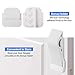 Wundermax Door Stoppers - Pack of 3 Rubber Door Wedge for Carpet, Hardwood, Concrete and Tile - Home Improvement Accessories - White