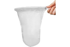 5.3" Large Thai Tea Strainer - Ultra Fine Mesh Сloth Strainer, with Stainless Steel Handle, Reusable, Easy to Clean - Coffee 