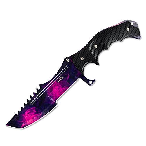 CIMA Huntsman CS:GO Knife, Multi-Color Full Tang Fixed Blade Tactical Knife, 10.8 in (Doppler)