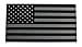 American Flag Car Stickers (American Flag Sticker - Black/Silver (Huge 5