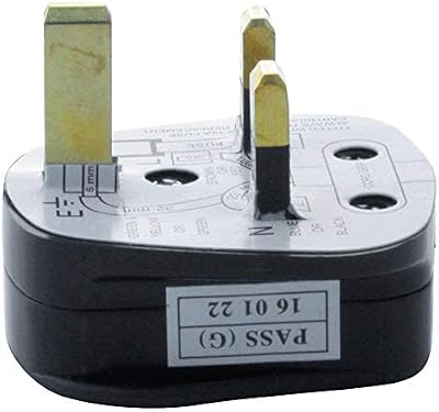 PRO ELEC 9518 13A Black UK Mains Plug with Fuse