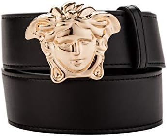 Men's Fashion Comfort Genuine Leather Belt Medusa Shining buckle