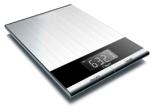 Ozeri Ultra Thin Professional Digital Kitchen Food Scale, in Elegant Stainless Steel