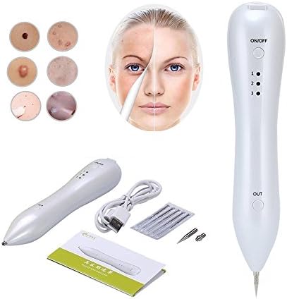 Mole Removal Tool,Professional Laser Freckle Removal Pen Age Dark Spot Remover Pen Mole Removal System With No Bleeding For Skin With Freckle Spot Tattoo Mole,Including Replacement Needles