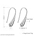 Naivo Waterdrop Sterling Silver Plated Teardrop Thread Earrings Classical Fine Jewelry Earrings