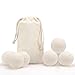 Wool Dryer Balls 6-pack XL 100% Pure Organic Premium Reusable Natural Fabric Softener,Reduce Wrinkles & Static Cling, Save Drying Time and Chemical Free