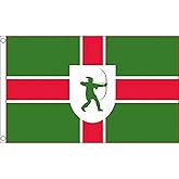 AZ FLAG - Nottinghamshire New County Flag - 3x5 Ft - 100D Polyester County Of Notts. - England Banner with Two Metal Grommets - Fade Resistant - Vivid Colors - 3' x 5' Feet - 150x90 Cm