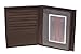 Paul & Taylor Brown Leather Hipster Center Flap Bifold Wallet