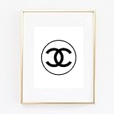 Logo Poster, Print Wall Art Prada Marfa distance like Gossip Girl Fashion Color Black and White poster 0540
