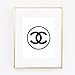 Logo Poster, Print Wall Art Prada Marfa distance like Gossip Girl Fashion Color Black and White poster 0540