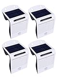Solar Lights Outdoor Motion Sensor Light Wireless Super Bright 20 LED Waterproof Heatproof exterior Security Wall Lamp Patio Deck Yard Garden Driveway(2 pack) (4, White)