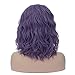 Mildiso Purple Wig Short Wavy Curly Hair Wigs For Women Pastel Colored Cosplay Party Wig with Cap M056PR